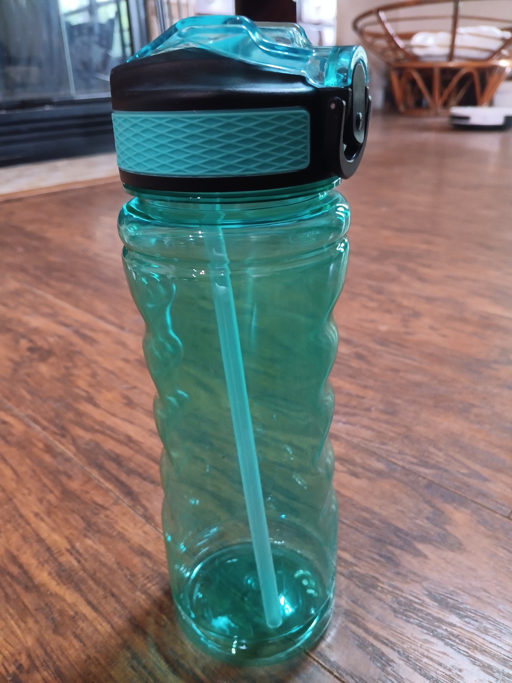 Teal Cool Gear Tritan-Style Water Bottle with Straw 24 Oz- Lightweight Hydration
